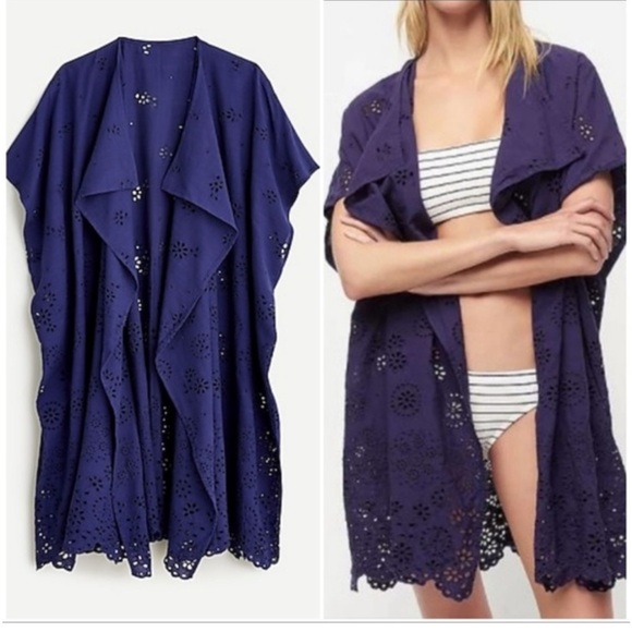 J. Crew Navy Eyelet Beach Coverup medium large
- gently used - Picture 1 of 9
